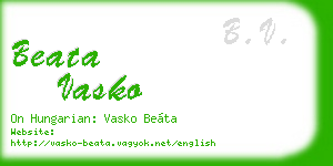beata vasko business card